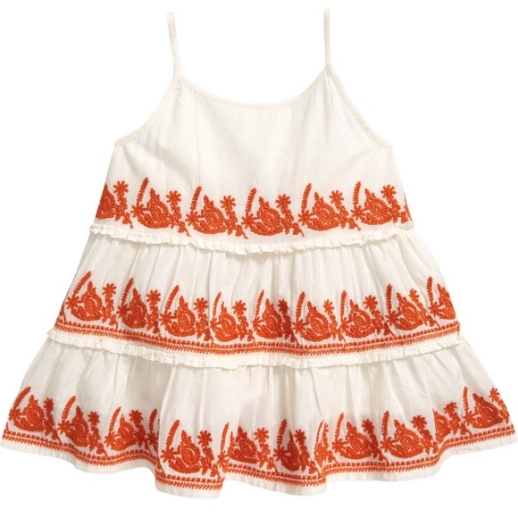 Peek Other - Peek Aren’t You Curious Girls’ Embroidered Tank Top